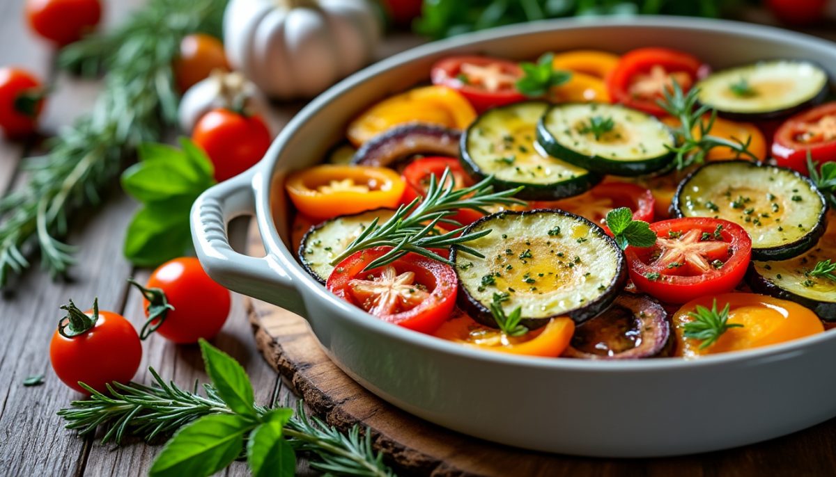 découvrez la recette culte du tian de légumes de cyril lignac, expliquée pas à pas pour réussir ce plat savoureux et coloré chez vous facilement.