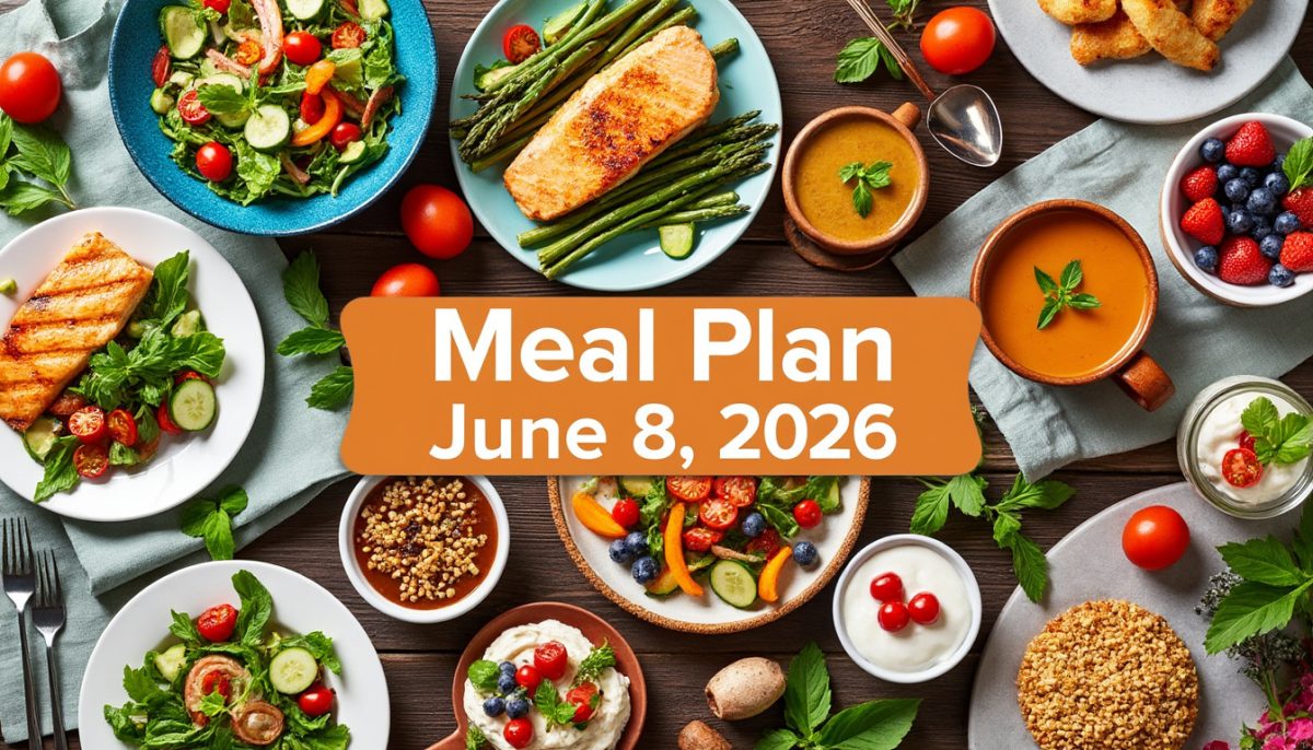 découvrez notre plan repas hebdomadaire du 8 juin 2026, avec des menus équilibrés et savoureux pour toute la semaine. idéal pour manger sainement sans stress !