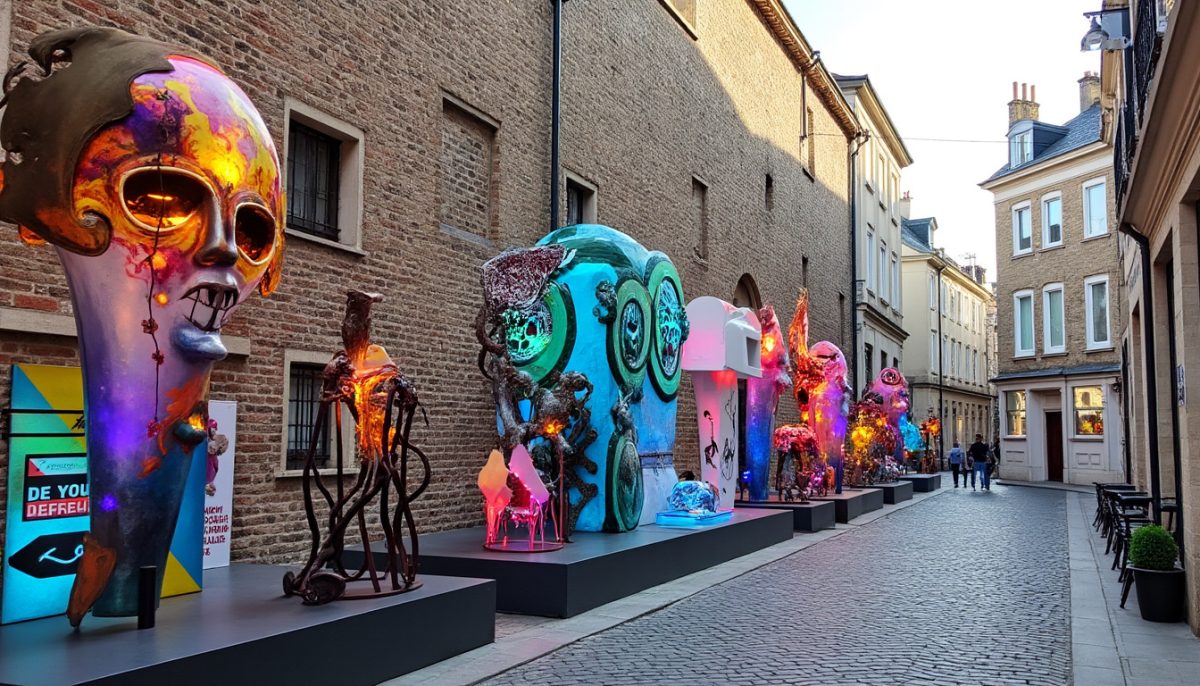 découvrez l'univers unique et créatif de galante et lancm à travers une exposition exceptionnelle à la cité de la dentelle et au musée des beaux-arts de calais, entre art contemporain et savoir-faire traditionnel.
