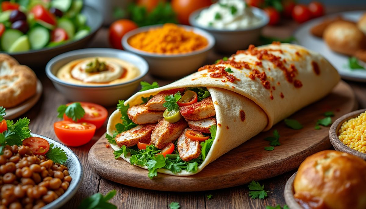 découvrez notre recette secrète du poulet shawarma maison, une délicieuse explosion de saveurs qui ravira vos papilles. facile à préparer et irrésistible à chaque bouchée !