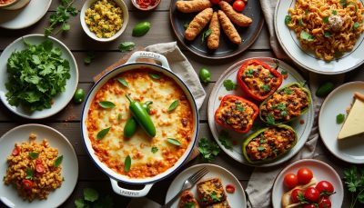 découvrez comment préparer un gratin de poulet au fromage et piments verts, facile et savoureux, idéal pour un dîner gourmand et rapide ce soir.