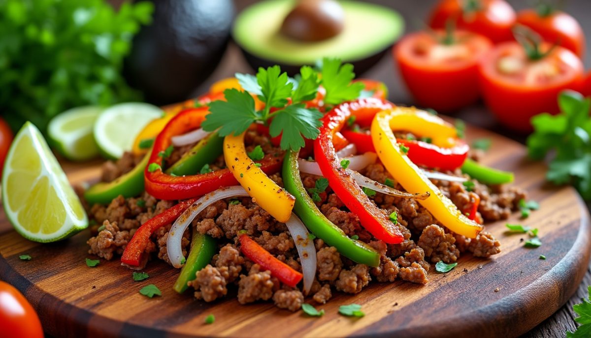 découvrez nos coupes fajitas au bœuf haché, un plat coloré et savoureux qui ravira vos papilles à chaque bouchée.