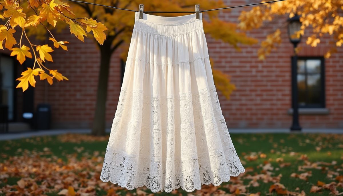 découvrez la jupe-napperon, la tendance mode inattendue de cet automne qui allie originalité et élégance pour un style unique et raffiné.