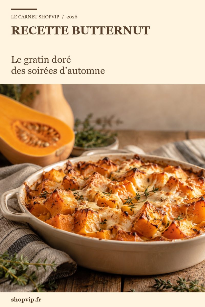 Butternut rôtie puis gratinée : la recette 2026 pour 4